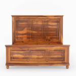 King Size Sheesham Bed | Pecos Mission Solid Wood Double Bed - Image 3