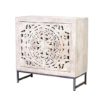 Aurel Carved Solid Wood Sideboard - Image 3