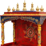 Handpainted Mango Wood 1 Drawer Home Temple - Image 4