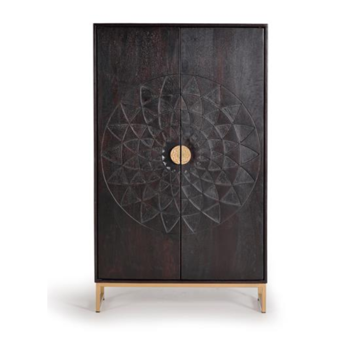 Amp Hand-Carved Solid Wood Cabinet - Image 3