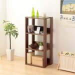 Multifunctional 4-Tier Open Wooden Rack | Wood Storage Shelf