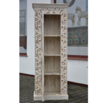 Oriental Single Door Carved Display Cabinet - Image 3
