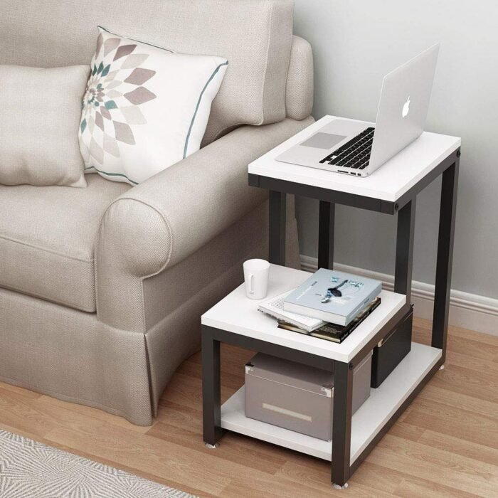 3-Tier-Side-Table-White2.jpg Monarch Side Table With Storage - Image 2