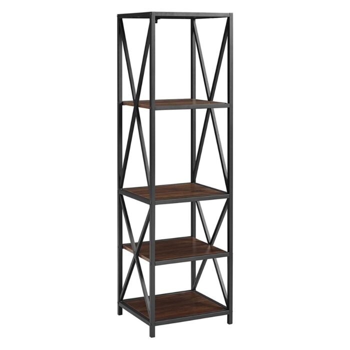 4-1.jpg Strong Tall Iron Shelf  4-tier Bookshelf For Wall | Iron Shelf Rack - Image 2