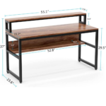 Study Workstation with Open Bookshelf for Home Office - Image 5