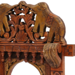 Hand Carved Solid Wood Jharokha Wall Decor - Image 2
