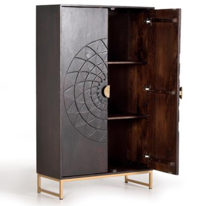 Amp Hand-Carved Solid Wood Cabinet - Image 4