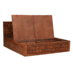Aragorn Solid wood King Size Bed with Storage | Sheesham Beds - Image 5