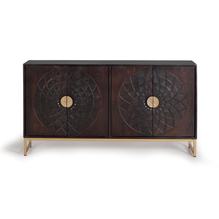 5-12.png Kinshasa Solid Wood Sideboard With 4 Door - Image 5