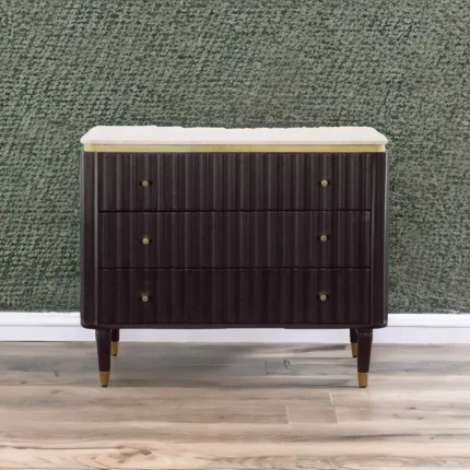 Carlyle Black Gold 3 Drawer Chest