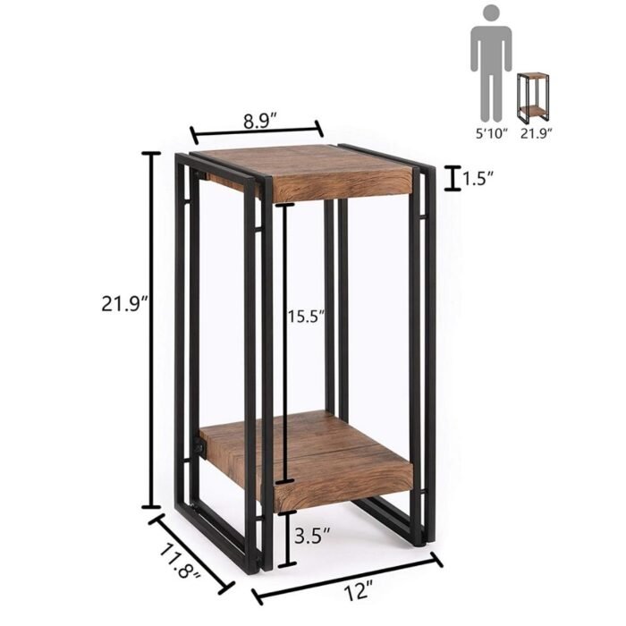 Kampala Side 2 Tier Table - Image 3
