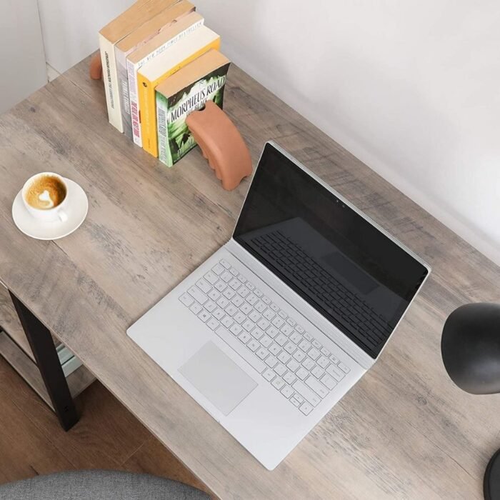 Multipurpose Wood Finish Computer Study Desk Provides 2 Tier Storage - Image 2