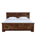 Majestica Solid Wood King Size Bed In Provincial Teak Finish | Sheesham Bed - Image 6