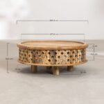Riyadh Solid Wood Coffee Table - Image 6