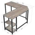 Double Cross L Shaped Workstation Of Engineering Wood Metal Table - Image 7