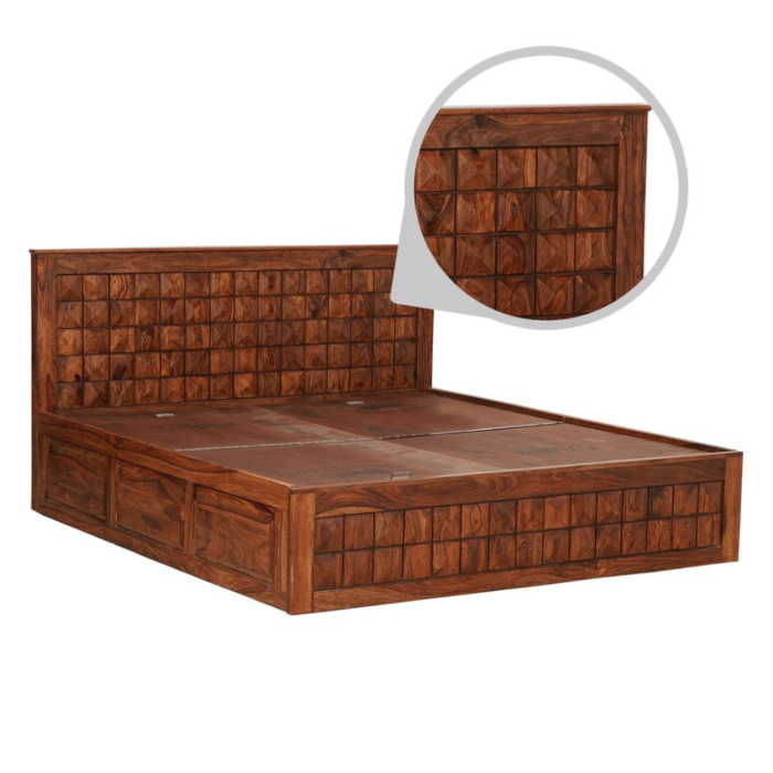 7.png Aragorn Solid wood King Size Bed with Storage | Sheesham Beds - Image 7