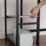 Double Cross L Shaped Workstation Of Engineering Wood Metal Table - Image 8