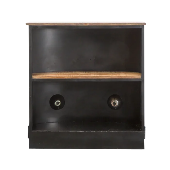 Blue-bar-cabinet4.webp Priti Blue bar counter with mango wood top - Image 4