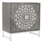 Tribal Art 2 Door Wooden Sideboard - Image 2