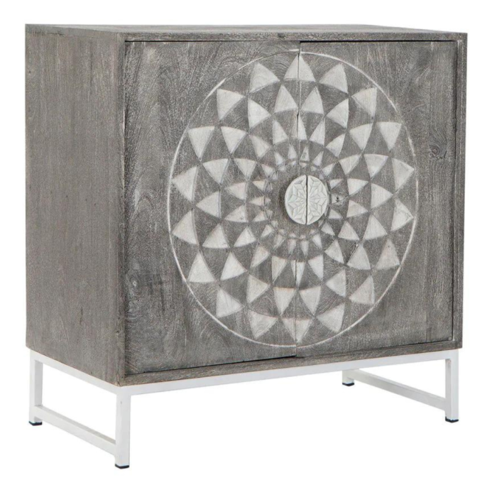 CRISTPRINS.png Tribal Art 2 Door Wooden Sideboard - Image 2