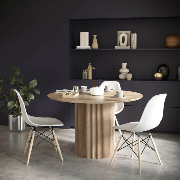 Priti Cylinder Round Dining Table - Image 1