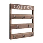 Costa Wooden Wall Shelf With 8 Hooks - Image 4