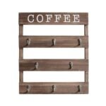 Costa Wooden Wall Shelf With 8 Hooks - Image 5