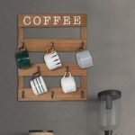 Costa Wooden Wall Shelf With 8 Hooks