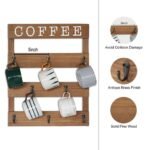 Costa Wooden Wall Shelf With 8 Hooks - Image 2