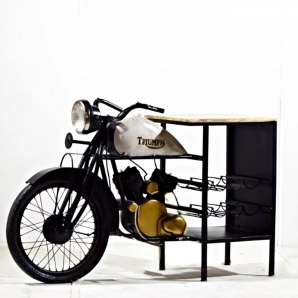 Priti Duel Finish Distress Design Automobile Wine Cabinet