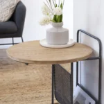 Fir Wood and Metal End Table - Image 2