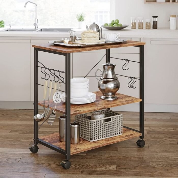 Industrial-Rolling-Dining-Cart-With-Hooks-2.jpg St. John Rolling Dining Cart
