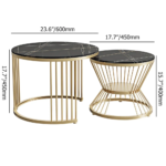 Kumasi Black Gold Nesting Coffee Table - Image 7