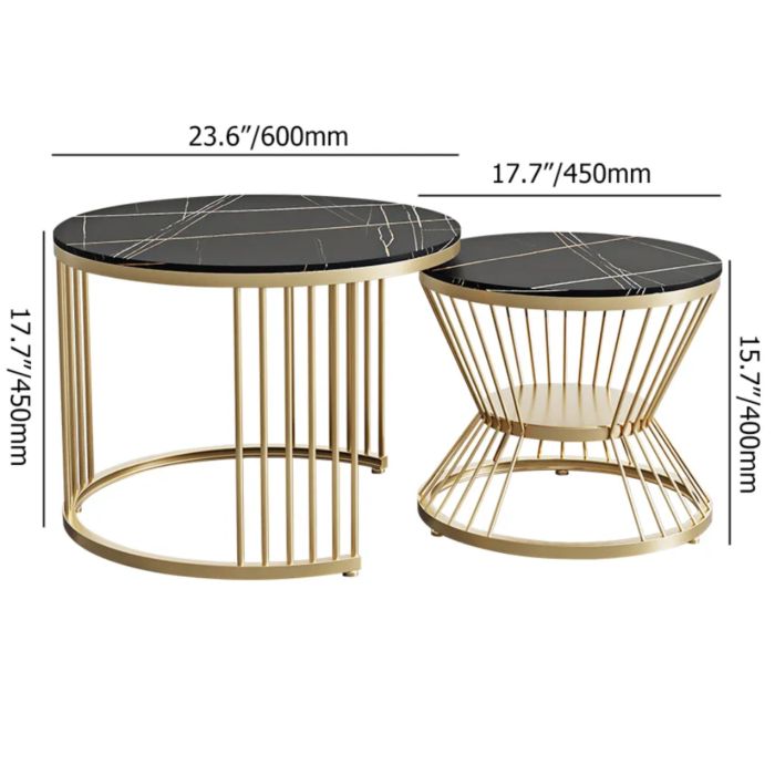 Industrial-White-Octagonal-Wall-Mounted-Wine-Rack-Wine-Shelf-in-Steel-11.png Kumasi Black Gold Nesting Coffee Table - Image 7