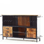 Priti Iron Wooden Automobile Theme Bar Counter - Image 2
