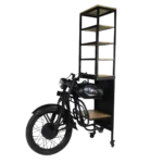 Priti Tata Black Metal Motorcycle Front Shelf