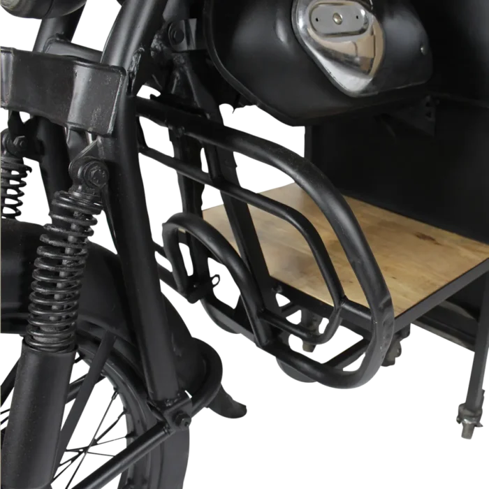 Motorcycle-Shelf4.webp Priti Tata Black Metal Motorcycle Front Shelf - Image 4