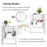 Home Office Computer Desk With Anti Skid Pad With 8 Hanging Hooks - Image 5