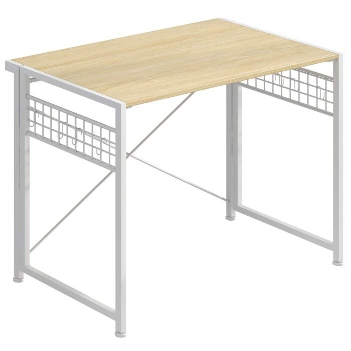 Home Office Computer Desk With Anti Skid Pad With 8 Hanging Hooks - Image 7