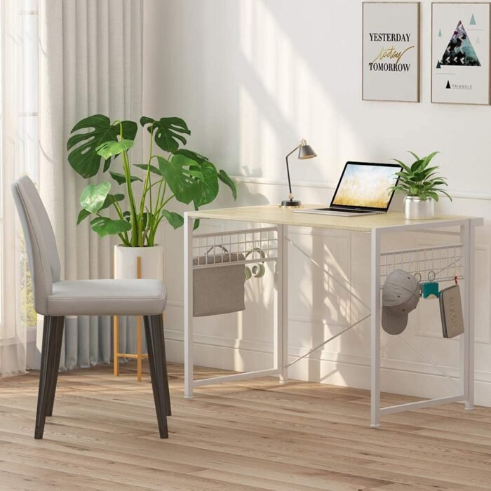 Home Office Computer Desk With Anti Skid Pad With 8 Hanging Hooks - Image 3