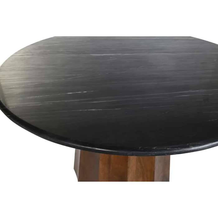 PRITI_1-1.webp Priti Dining Table Black Brown Marble Mango wood 120 x 120 x 76 cm - Image 2