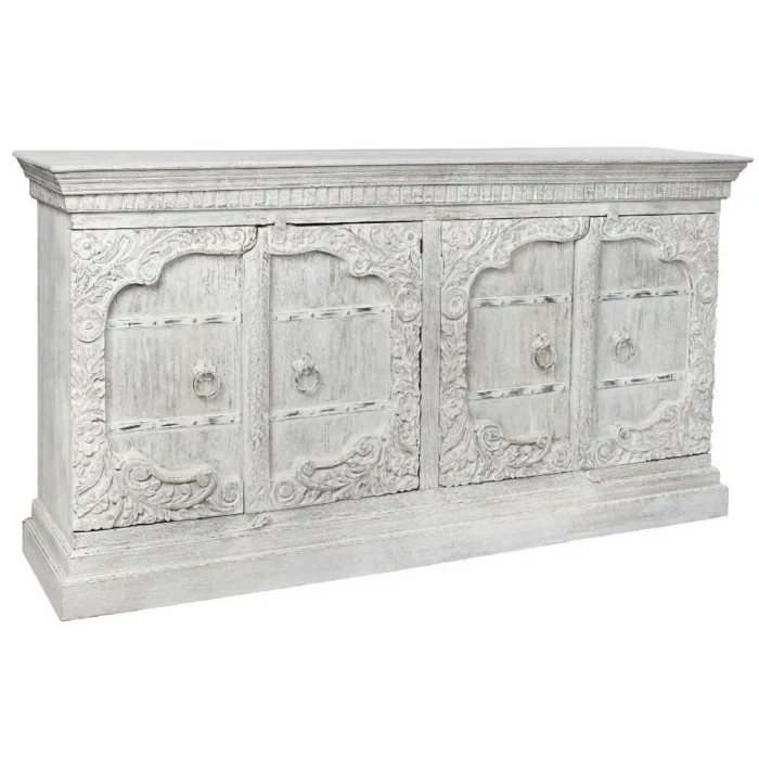 Precision Carved White Sideboard - Image 2