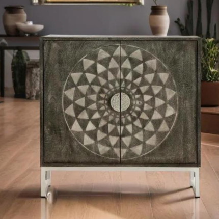 Tribal Art 2 Door Wooden Sideboard