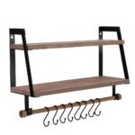 Surya Wall Rack Made Of Metal Wood | Wall Wine Rack - Image 6