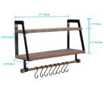 Surya Wall Rack Made Of Metal Wood | Wall Wine Rack - Image 5