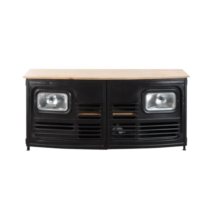Tata-TV-stand1.webp Priti Tata black metal truck TV stand - Image 8