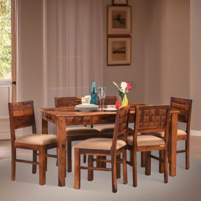 Untitled-design-20.png PRITI : Athens Solid Wood  Dining Table and Chair Set - Image 1
