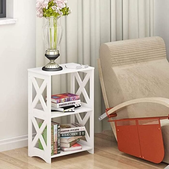 Untitled-design-25.jpg 2-shelf White Wooden Side Table Provide Small Storage For Home - Image 1