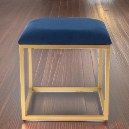 Navy Faux Leather End Table