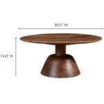 PRITI Solid Wood Nested Coffee Table Set of Two - Image 6